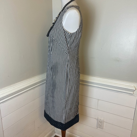 Talbots Gingham & Lace Dress 6P FREE SHIP - Picture 4 of 5